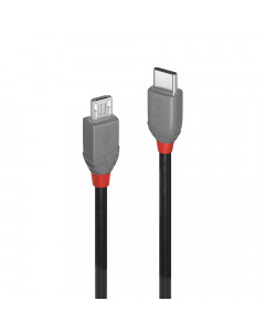 Lindy 36893 Cavo USB 2.0 Tipo C a Micro-B, Anthra Line, 3m