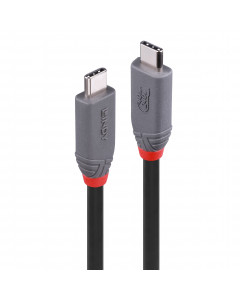 Lindy 36956 Cavo USB4 240W Tipo C a C, 40Gbit/s, Anthra Line, 0.8m