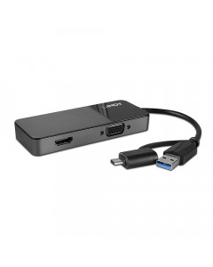 Lindy 43354 Converter USB 3.0 Tipo A & C a HDMI e VGA