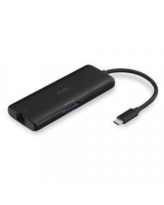 Lindy 43358 DST-Mini, Mini Docking Station per Laptop USB C con Supporto 4k e Ricarica Pass-Through 100 W