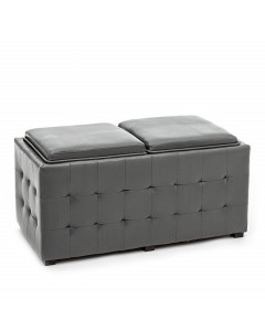 Tomasucci doppio pouf poggiapiedi dizzy grey