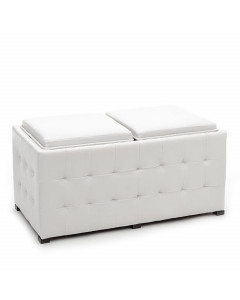 Tomasucci doppio pouf poggiapiedi dizzy white