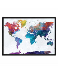 Tomasucci quadro colored world map