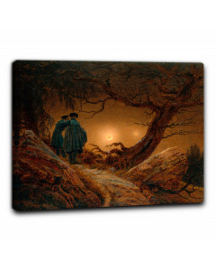 Niik quadro due uomini contemplano la luna di caspar david friedrich