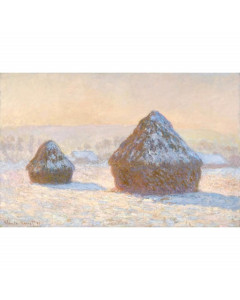 Niik quadro covoni sotto la neve di mattina di claude monet