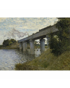 Niik quadro ponte ferroviario ad argenteuil di claude monet