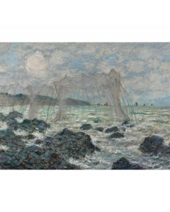 Niik quadro reti da pesca a pourville di claude monet