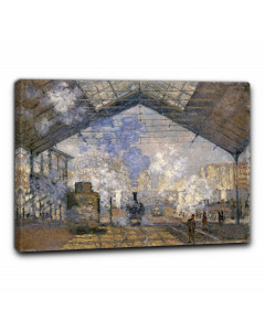 Niik quadro stazione di saint lazare di claude monet