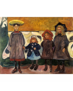 Niik quadro quattro ragazze ad asgardstrand di edvard munch