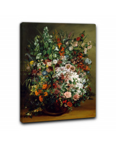 Niik quadro bouquet di fiori in un vaso di gustave courbet