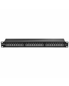 Lindy 25990 Patch Panel Cat.6 STP Gigabit 24 Porte 1U, Nero