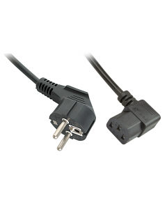 Lindy 30302 Cavo di alimentazione Schuko a IEC C13 ad angolo, 3m