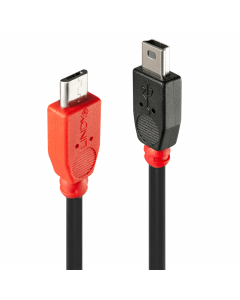 Lindy 31717 Cavo USB Micro-B a Mini-B OTG, 0.5m