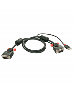 Lindy 33772 Cavo KVM serie Combo USB & VGA per Switch, 3m