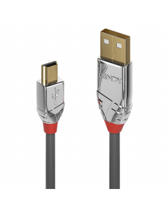 Lindy 36630 Cavo USB 2.0 Tipo A a Mini-B Cromo Line, 0.5m