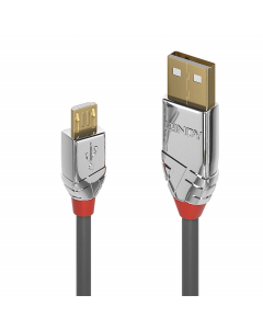 Lindy 36650 Cavo USB 2.0 Tipo A a Micro-B Cromo Line, 0.5m