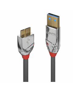 Lindy 36659 Cavo USB 3.0 Tipo A a Micro-B Cromo Line, 3m