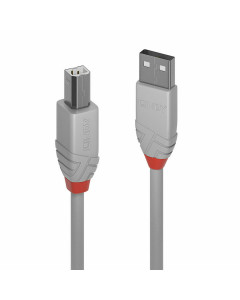 Lindy 36684 Cavo USB 2.0 Tipo A a B Anthra Line, Grigio, 3m