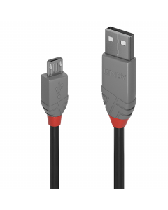 Lindy 36730 Cavo USB 2.0 Tipo A a Micro B Anthra Line, 0.2m