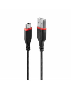 Lindy 36876 Cavo di ricarica rinforzato USB Tipo A a Tipo C,3A, 1m