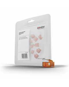 Lindy 40481 Blocca Porte RJ45 Arancione, 20 Pezzi