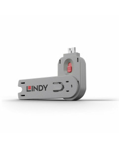 Lindy 40620 Chiave per Blocca Porte USB Tipo A, Rosa