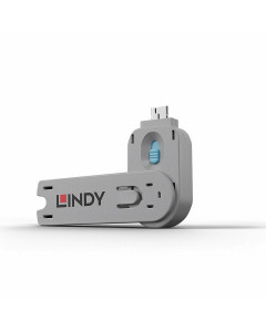 Lindy 40622 Chiave per Blocca Porte USB Tipo A, Blu