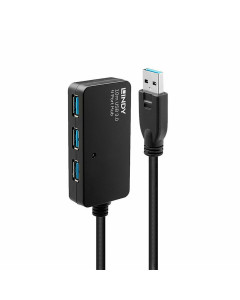 Lindy 43159 Prolunga Attiva USB 3.0 con Hub Pro, 10m