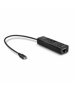 Lindy 43249 Hub & Convertitore Gigabit Ethernet USB 3.1 Tipo C