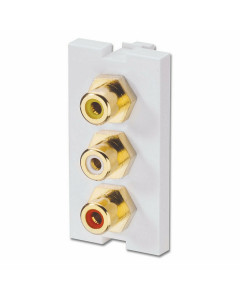 Lindy 60533 Modulo Snap-In 3 x RCA F / F