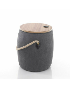 Tomasucci pouf imbottito contenitore barril dark grey