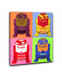 Niik quadro R2D2 Andy Warhol campbell's soup di NerdArt 60x48x1,7cm