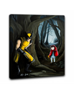 NerdArt quadro Red riding hood and Wolverine