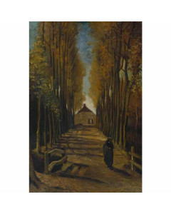 Niik quadro viale di pioppi in autunno di vincent van gogh