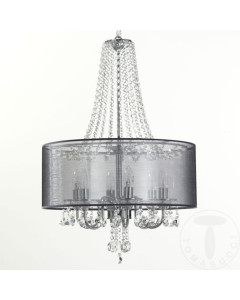 Tomasucci lampadario 6 luci jewel silver ring