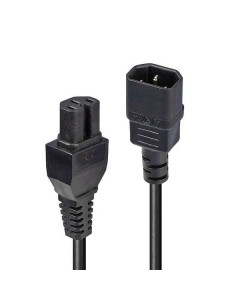 Lindy 30401 Cavo di alimentazione da C14 a C15 resistente al calore, Nero, 1m