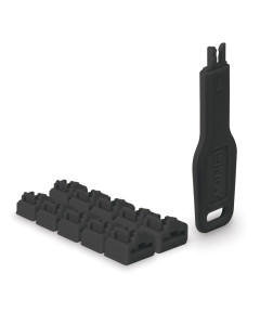 Lindy 47891 Port Blocker RJ-45, 10 pezzi + chiave, Nero