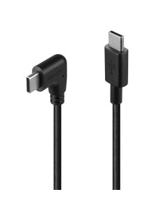 Lindy 32005 Cavo USB 2.0 tipo C a C con angolo a 90°, PD 60W, 1m
