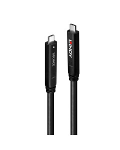 Lindy 43398 Cavo ibrido USB 3.2 10Gbps & DP 1.4 Tipo C, 10m (4 Lanes)