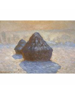 Niik quadro covoni effetto neve di claude monet