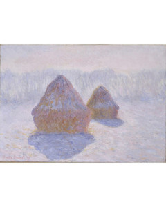 Niik quadro covoni nella neve sotto il sole di claude monet