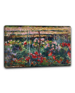 Niik quadro giardino di peonie di claude monet