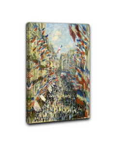 Niik quadro celebrazione a rue montorgueil a parigi di claude monet