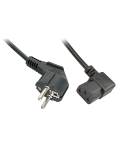 Lindy 30302 Cavo di alimentazione Schuko a IEC C13 ad angolo, 3m