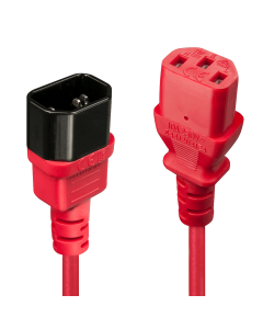 Lindy 30477 Prolunga IEC Rossa, 1m