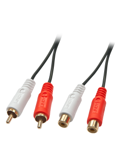 Lindy 35671 Prolunga Audio Stereo 2 x RCA Maschio/Femmina, 2m