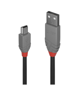 Lindy 36725 Cavo USB 2.0 Tipo A a Mini B Anthra Line, 5m