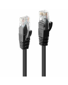 Lindy 48075 Cavo di Rete Cat.6 U/UTP Nero, 0.3m