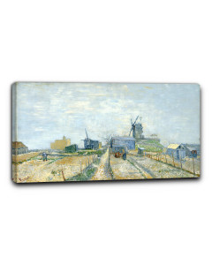 Niik quadro mulini a vento e orti a montmartre di vincent van gogh