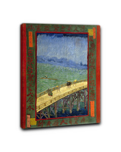 Niik quadro ponte sotto la pioggia hiroshige di vincent van gogh